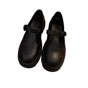 Lemare black leather Mary Jane’s with adjustable strap